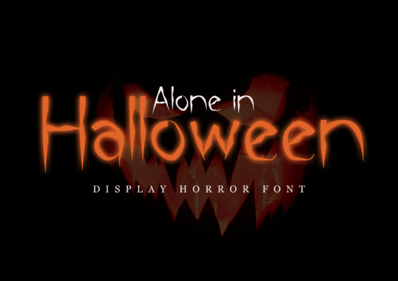 Alone in Halloween Font for Spooky Craft Projects