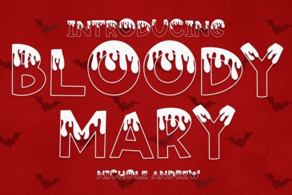 Bloody Mary Font for a Spooky Editorial Touch