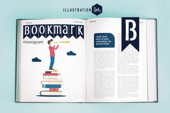 Bookmark Monogram: A Font That Brings Labels to Life