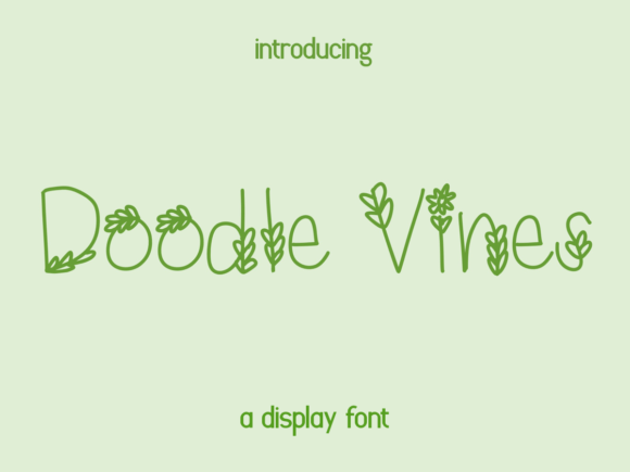 Doodle Vines: A Playful Display Font for Creative Campaigns