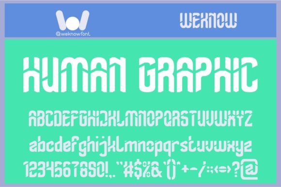 Human Graphic Font for Handmade Creations