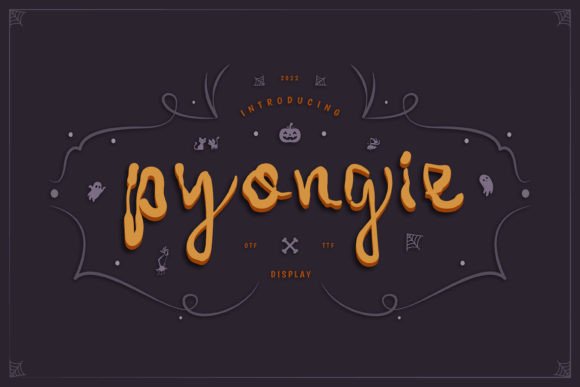 Pyongie: A Whimsical Display Font for Spooky Web Designs