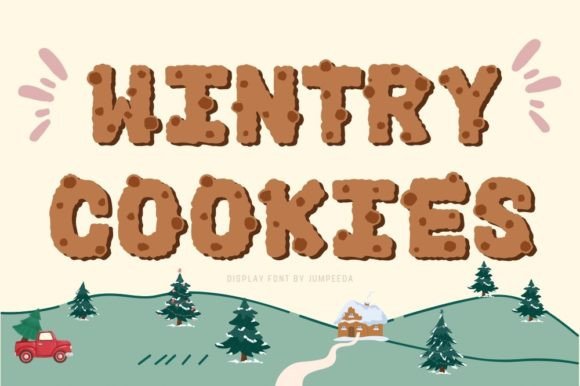 Wintry Cookies Font for Festive Craft Projects