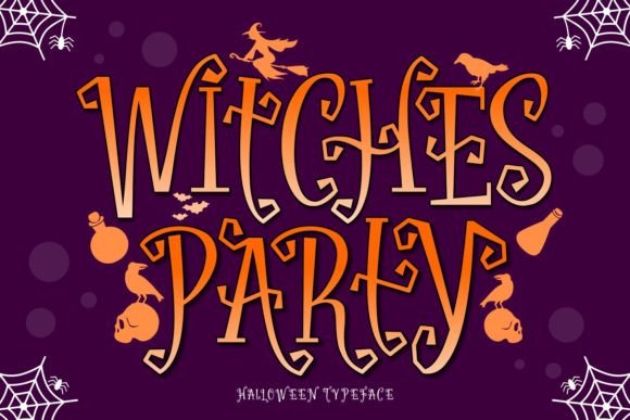 Witches Party Font for Spooky Web Designs